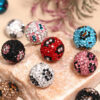 Wholesale large aperture color rhinestone leopard clay diamond ball Shambhala heavy diy beads mobile phone chain aessories