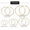 Wholesale 1 Pair Fashion Solid Color Stainless Steel Hoop Earrings