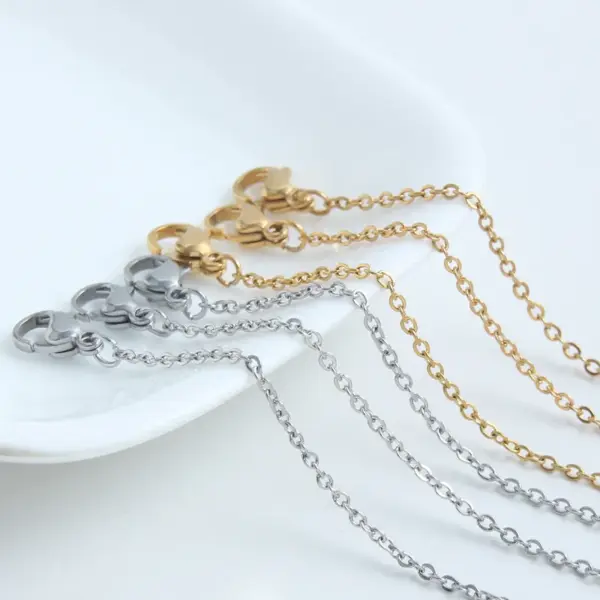 Wholesale Jewelry Hip-Hop Simple Style Solid Color 304 Stainless Steel Plating Necklace