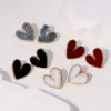 304 Stainless Steel Heart Shape PVD Coated 18K Real Gold Plated 18K Gold Sweet Simple Style Waterproof Non Tarnish Plating Ear Studs