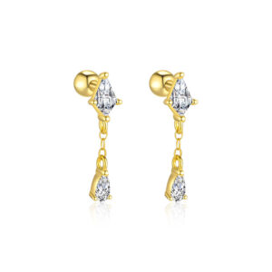 E4647-gold/pair / 925 silver