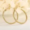 Wholesale 304 Stainless Steel Solid Color PVD Coated 18K Real Gold Plated Casual Simple Style Waterproof Non Tarnish Plating Hoop Earrings
