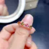 Wholesale Fashion Round Copper Rings Plating Inlay Artificial Gemstones Copper Rings