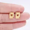 Wholesale 1 Pair Cute Streetwear Poker Plating 304 Stainless Steel Ear Studs