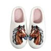 Wholesale Ins pular Amazon Cotton Slippers for Men and Women, Comfortable Plush with Horse Head Embroidery, Aliexpress Independent Site