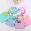 Wholesale Cartoon Suower Flower Card Holder Jewelry Beaded DIY Silicone Bracelet Bracelet Wallet Keychain Pendant
