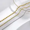 Wholesale PVD Coated Real Gold Plated Solid Color 201 Stainless Steel IG Style Simple Style Waterproof Non Tarnish 201 Stainless Steel Necklace
