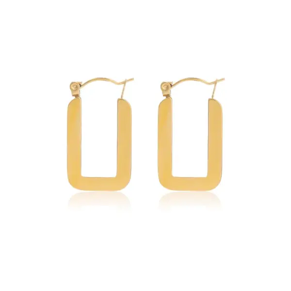 1 Pair IG Style Simple Style Solid Color Plating 304 Stainless Steel Stainless Steel Earrings