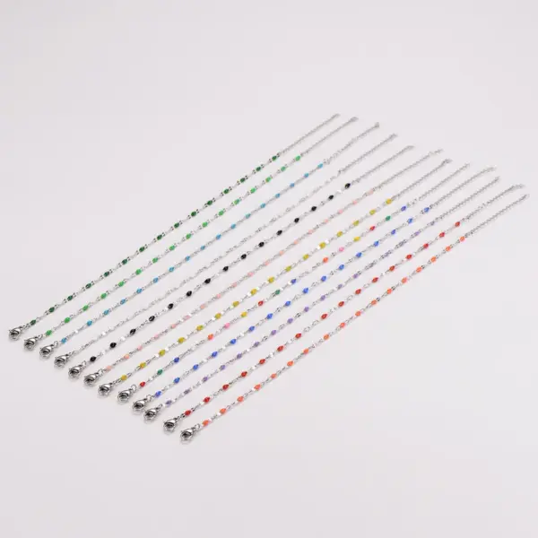 304 Stainless Steel Geometric PVD Coated 18K Real Gold Plated Vacation Simple Style Anklet