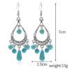 Wholesale Cross-Border Amazon European and American Popular Bohemian Turquoise Earrings Retro Nostalgic Style Earrings Set