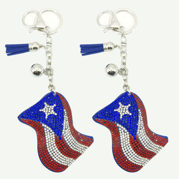 oly-e62cf5fd9ce14a4ccb01380c6d76704c Wholesale Velvet inlaid diamond flag keychain