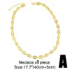Wholesale Copper Cable Chain Plating Geometric Necklace