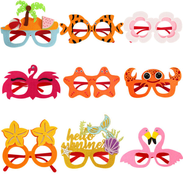 Wholesale 2025 Amazon New Hawaiian Glasses Decoration Children's Ball Photo Props Plastic Glasses Party Supplies