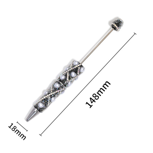 oly-e63b6d6392977eda02a91daf49c471aa Wholesale Diamond Heart Pearl Claw Chain Beaded Pen