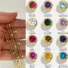 Wholesale Vacuum Plating 18K Gold Plated Birthstone 304 Stainless Steel Elegant Classical Lady 304 Stainless Steel Lobster Trigger Clasp Closure Bracelets