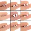 PVD Coated Real Gold Plated Heart Shape Stainless Steel Simple Style Waterproof Non Tarnish Ear Studs