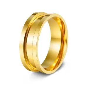 8mm Flat Edge Gold / 8