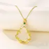 Wholesale Water Plating Vacuum Real Gold Plated 18K Sun Heart Shape Whale 304 Stainless Steel Titanium INS Style Waterproof Non Tarnish 201 Pendant Necklace