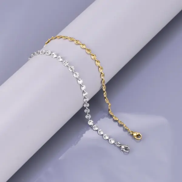 304 Stainless Steel Geometric Ion Plating (IP) 18K Real Gold Plated Elegant Simple Style Waterproof Non Tarnish Gold Bracelets
