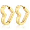 PVD Coated 18K Gold Real Gold Plated Square Star Heart Shape 201 Stainless Steel Fashion Waterproof Non Tarnish Earrings