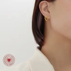 PVD Coated Real Gold Plated 18K Gold Geometric 304 Stainless Steel Fashion Waterproof Non Tarnish Earrings