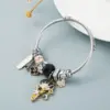 Fashion Geometric 304 Stainless Steel Alloy Sier Plated Artificial Gemstones In Bulk