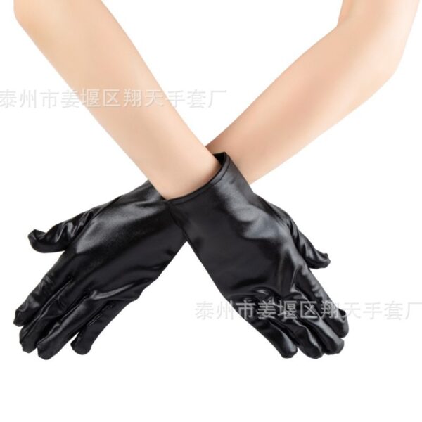 Wholesale Patent and faux leather short gloves