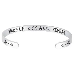 Wake Up KICK ASS REPEAT / 6mm Wide