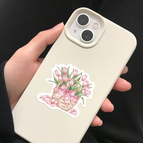 Wholesale 50 pink aesthetic series decorative waterproof stickers