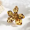 Wholesale Hot-Selling INS Style Real Gold Plated 304 Stainless Steel Furnace Electroplated Resin Flower Earrings Ring Bracelet Set