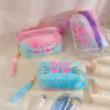 Wholesale Cartoon embroidered plush cosmetic bag autumn and winter