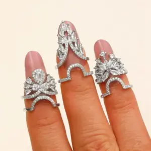 81 Silver Three-piece Ring Set