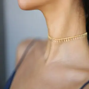 Wholesale Simple Style Water Droplets Copper Choker In Bulk