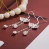 Wholesale Lotus tassel lotus earrings women's two-generation national tide antique cheongsam ear hook long eardrop mother's day send mother