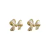 Wholesale Fashion Butterfly Bow Knot Copper Inlaid Zircon Artificial Pearls Earrings 1 Pair