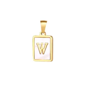 Gold / Letter W without Chain