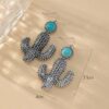 Wholesale vintage cactus turquoise earrings