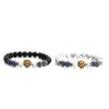 Wholesale Vacation Simple Style Round Frosted Stone Beaded Bracelets In Bulk