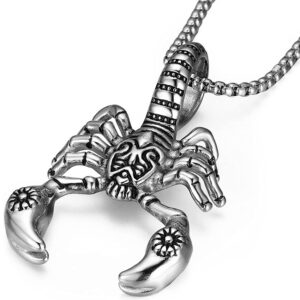 Scorpion with stainless steel chain