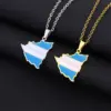 Wholesale Jewelry Basic Modern Style Classic Style Geometric Map 201 Stainless Steel 304 Stainless Steel Plating Pendant Necklace