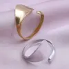 PVD Coated Real Gold Plated 18K Gold Geometric 304 Stainless Steel Simple Style Waterproof Non Tarnish Open Rings