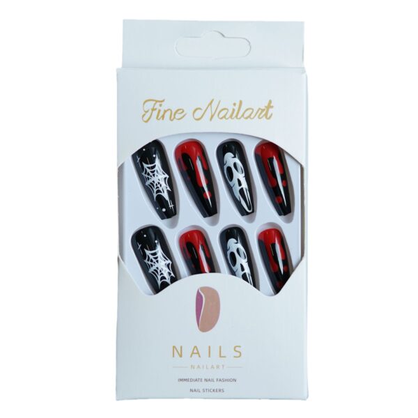 Wholesale Halloween bloody ghost nail art patches wearable nail tips