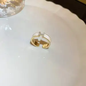 6# Ring-Golden Letters (Real Gold Plating)