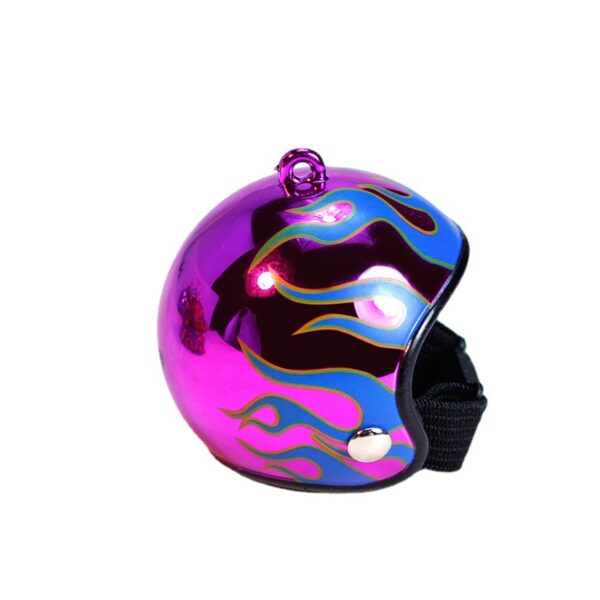 Wholesale Colorful Flame Series Student Luggage Hanging Ornaments Motorcycle Safety Helmet Car Keychain Pendant Car Doll Accessories