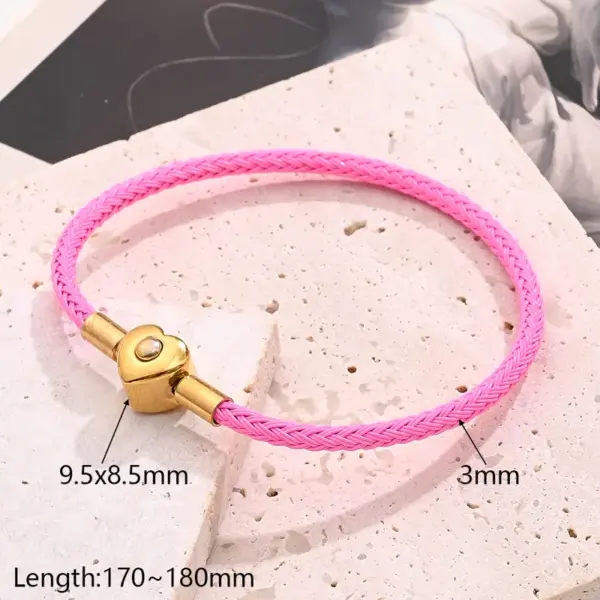 Casual Simple Style Classic Style Simple Solid Color 304 Stainless Steel Wire Rope 18K Gold Plated Bracelets In Bulk
