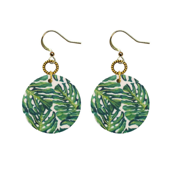 Wholesale Cross-Border Painted Wooden Earrings, Retro Fashion, Bohemian Style Design, Holiday Style Earrings, Mother's Day Aessories
