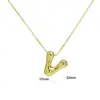 Wholesale Copper 18K Gold Plated Simple Style Letter Plating Pendant Necklace