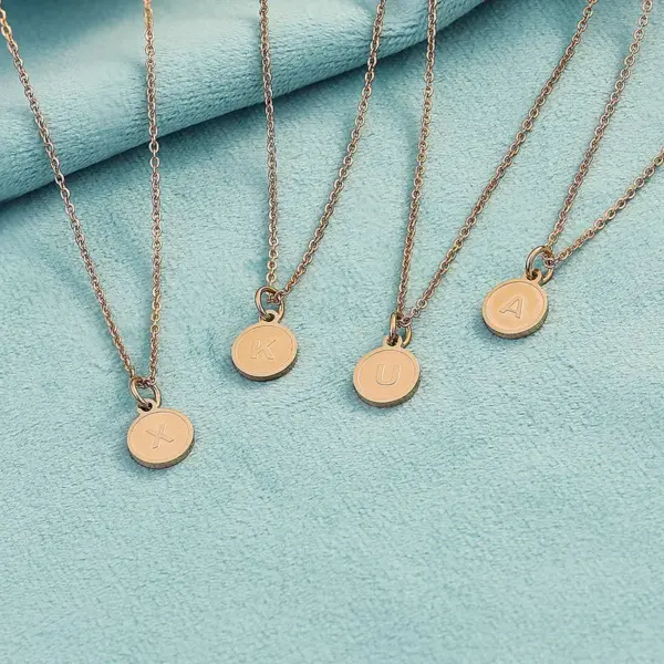 Wholesale Fashion Letter Stainless Steel Pendant Necklace Plating Stainless Steel Necklaces