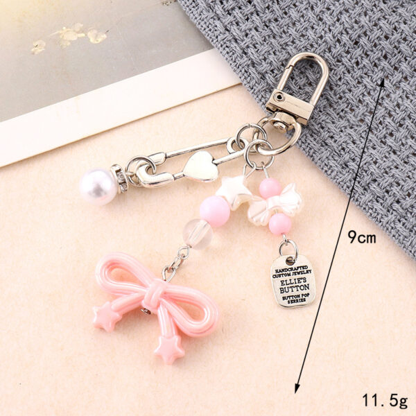 Wholesale Ins Acrylic Bow Keychain Pendant Distinctive Diy Bag Bag Hanging Headset Hanging Chain Jewelry