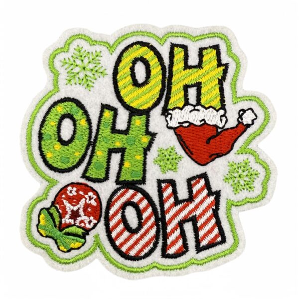 Wholesale Green series cartoon Christmas embroidered patch, new patch, embroidered badge, ironing patch, clothing accessory decoration.